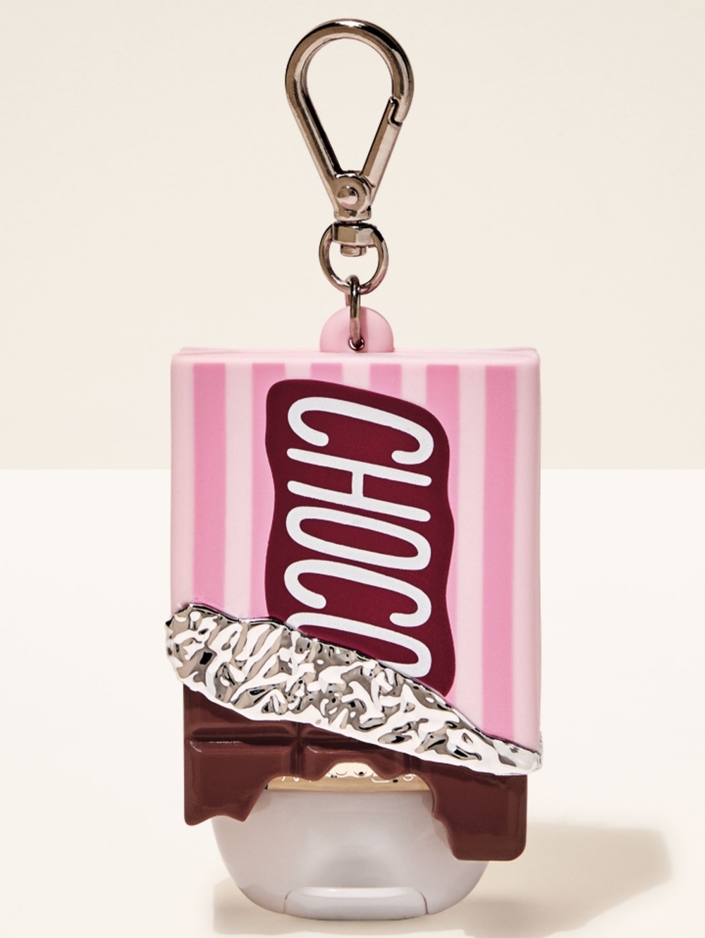 Bath & Body Works Pink Chocolate Bar Hand Sanitizer Keychain